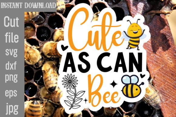 Download Cute As Can Bee SVG Cut File - Bee svg Collection