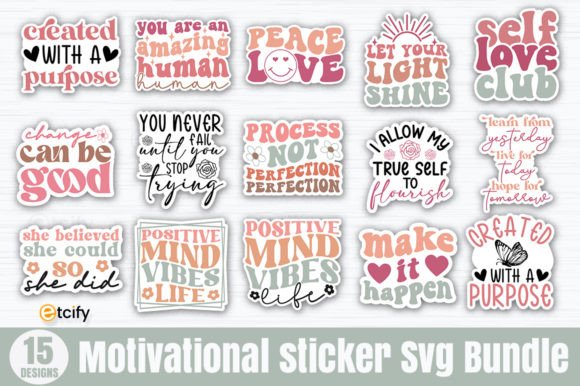 Download Motivational Sticker SVG Bundle - Premium Resources