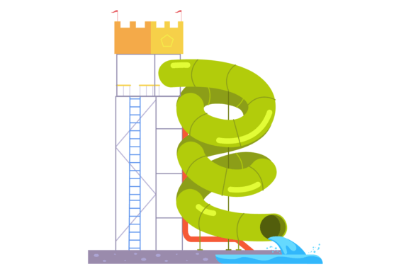 Download Water Park Ride. Plastic Spiral Tube Tun - Premium Resources