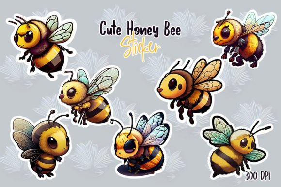 Download Cute Honey Bee Stickers Bundle - Bee stickers bundle Collection