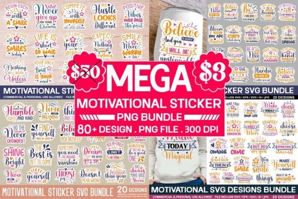 Download Motivational Sticker Svg Bundle ,Funny - Premium Resources