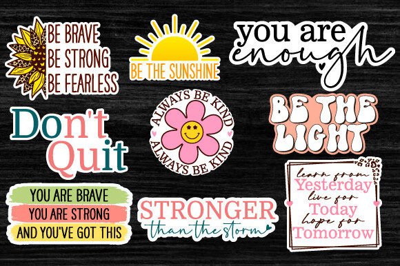 Download Motivational Sticker Svg Bundle - Premium Resources