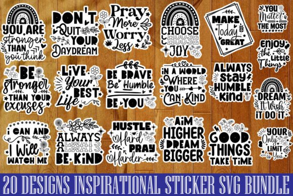 Download Inspirational Sticker SVG Bundle - Premium Resources