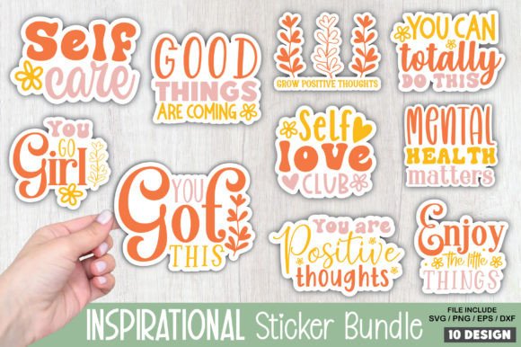 Download Inspirational Stickers SVG Bundle - Inspirational sticker Collection